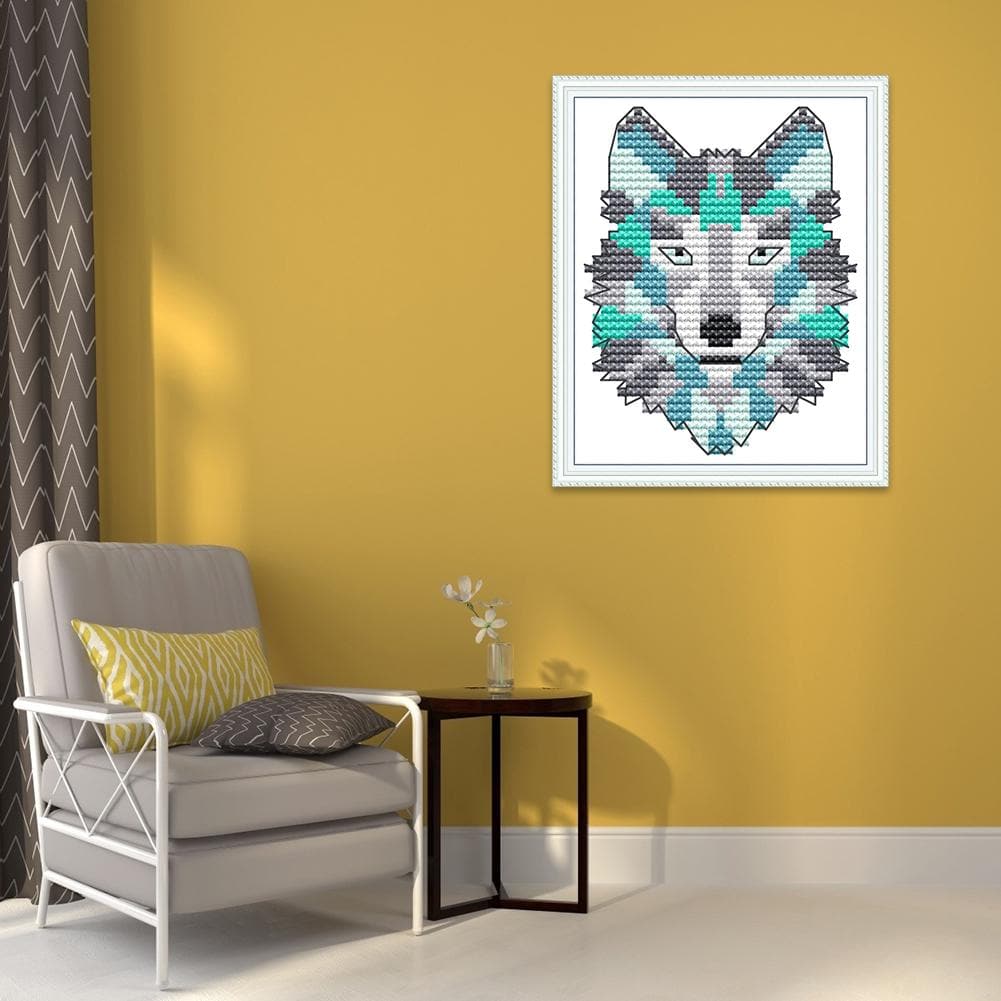 Abstract Animal-wolf - Cross Stitch - 9*13cm ktclubs.com