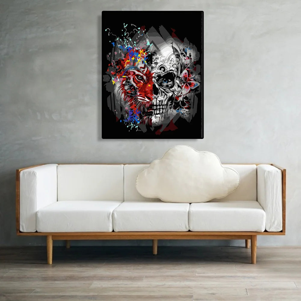 Abstract Skull - Paint by Numbers 40x50cm ktclubs.com