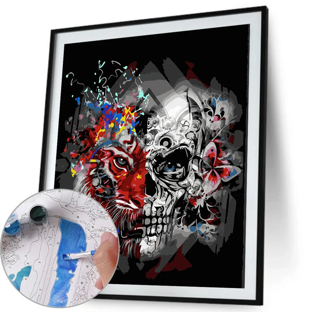 Abstract Skull - Paint by Numbers 40x50cm ktclubs.com