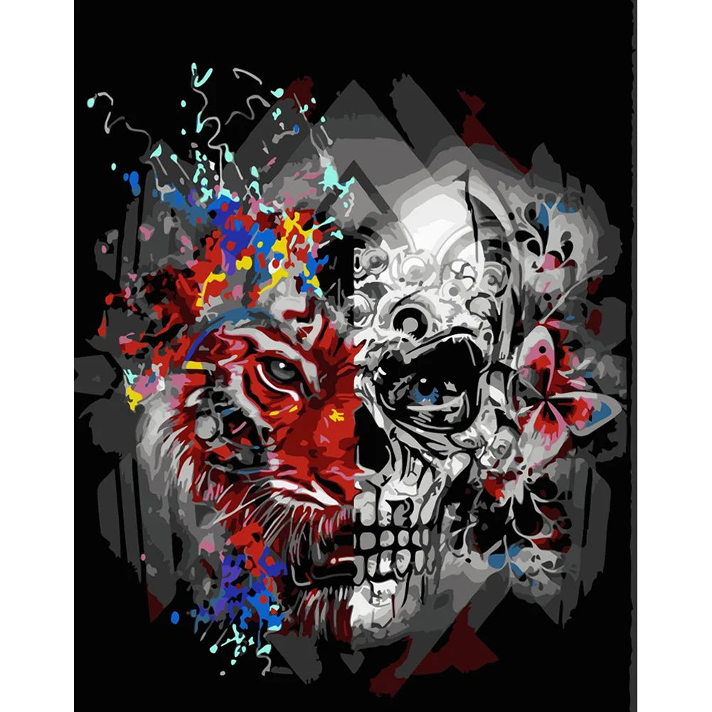 Abstract Skull - Paint by Numbers 40x50cm ktclubs.com