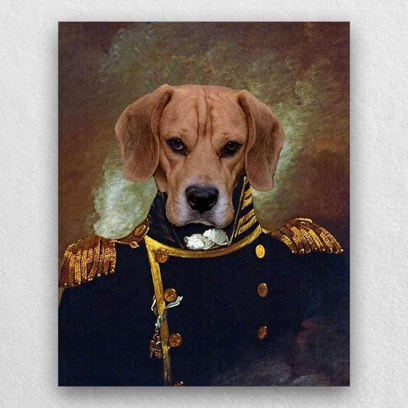 Admiral Dog Portrait Custom Pet Royalty Paintings ktclubs.com