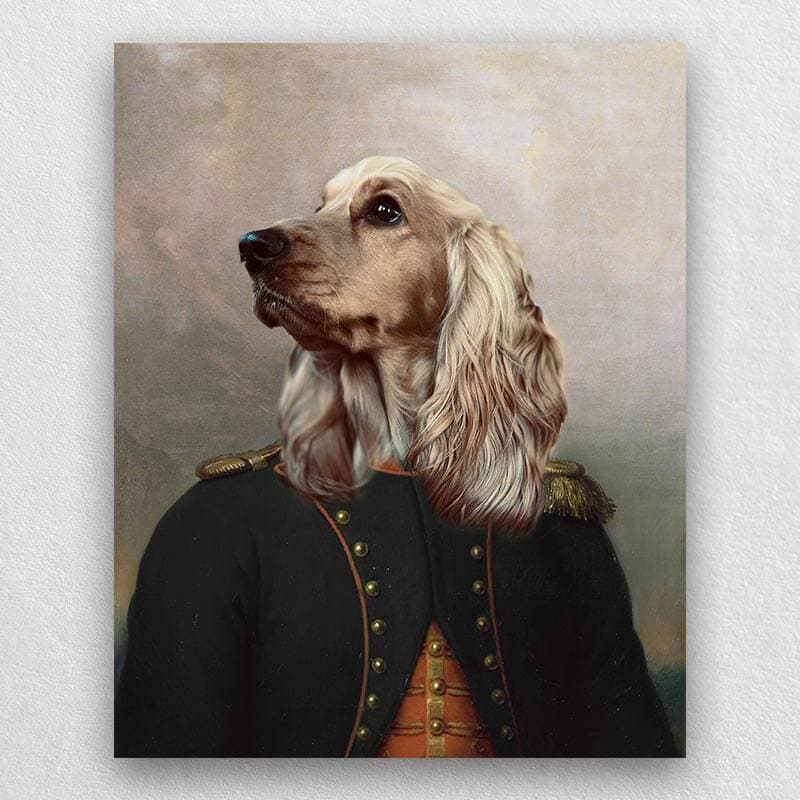 Admiral Of France Pet Custom Portrait Canvas Painting ktclubs.com