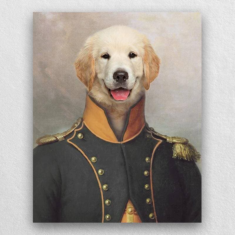 Admiral Of France Pet Custom Portrait Canvas Painting ktclubs.com