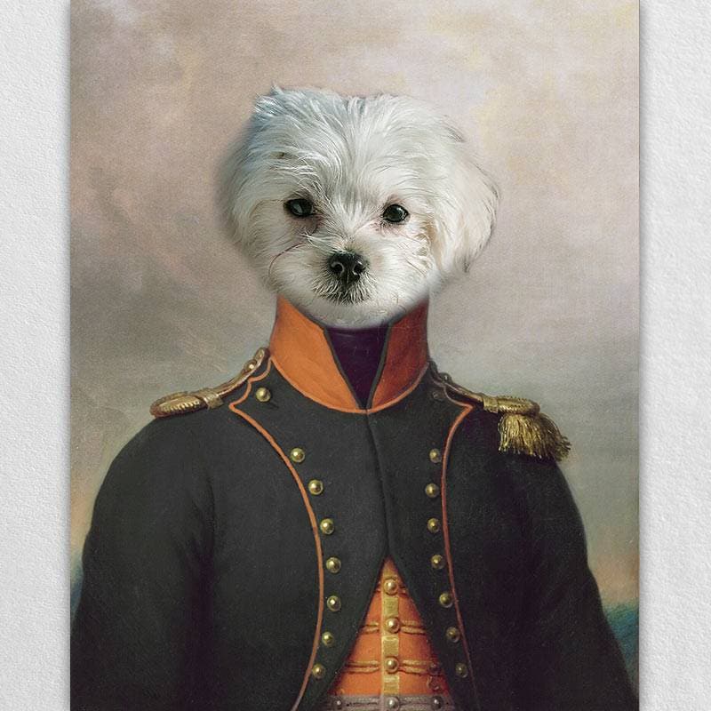 Admiral Of France Pet Custom Portrait Canvas Painting ktclubs.com