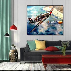 Airplane-Paint By Numbers 50*40cm ktclubs.com