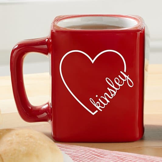 Always In My Heart Red Square Mug ktclubs.com