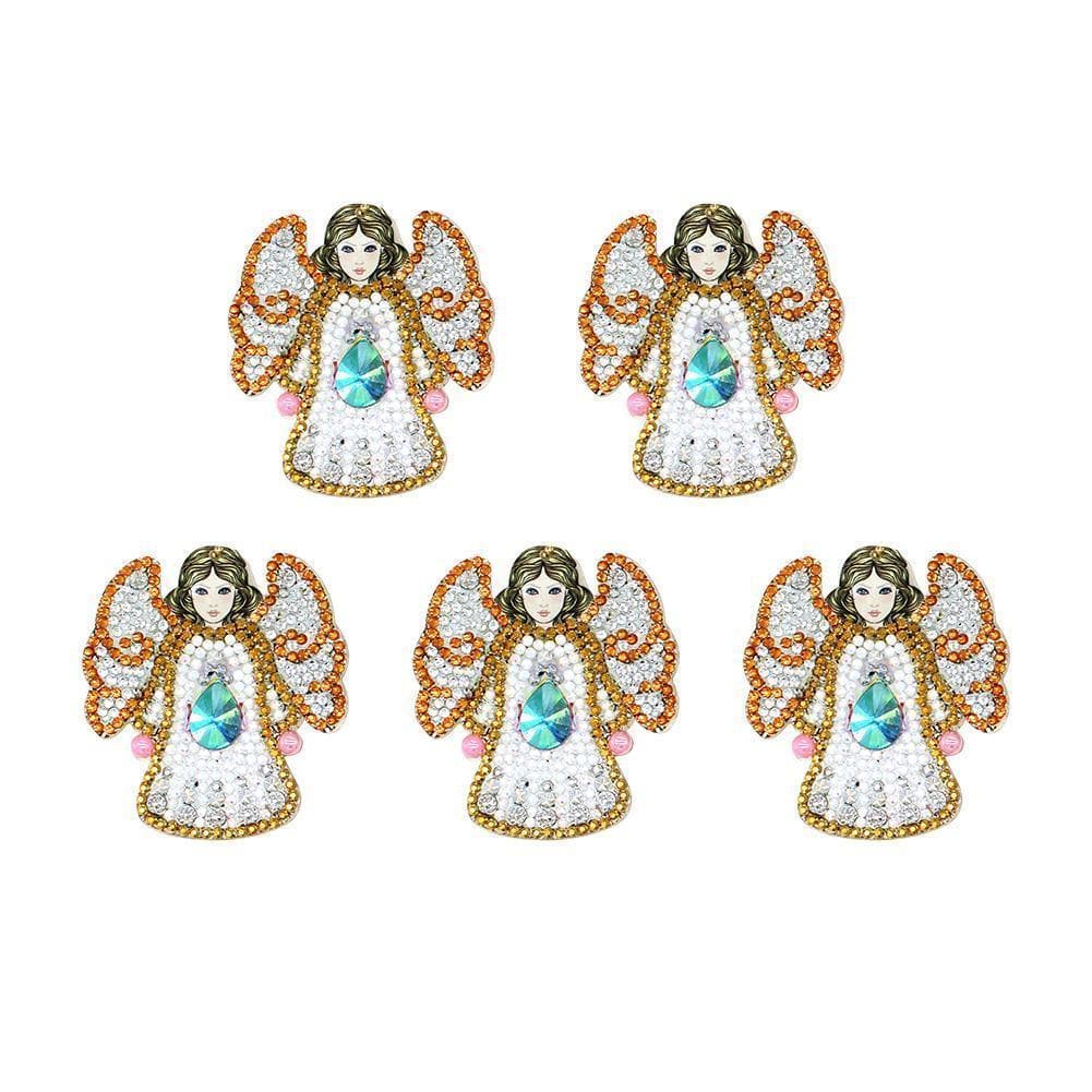 Angel 5pcs DIY Full Drill Special Shaped Diamond  Fashion Keychain ktclubs.com