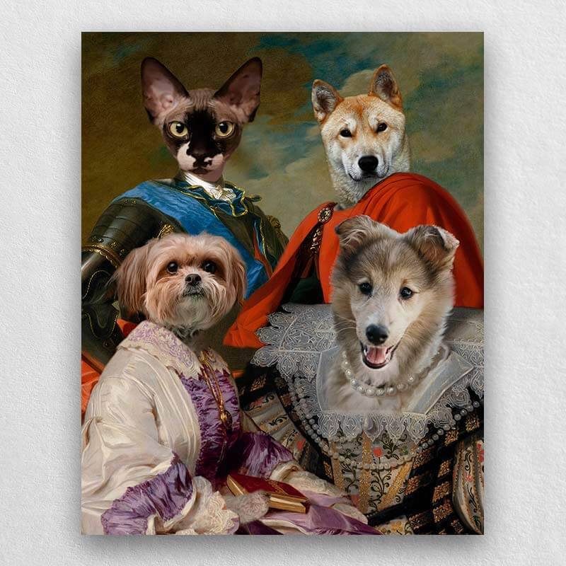 Animal Family Portrait Royal Paintings Of Pets ktclubs.com