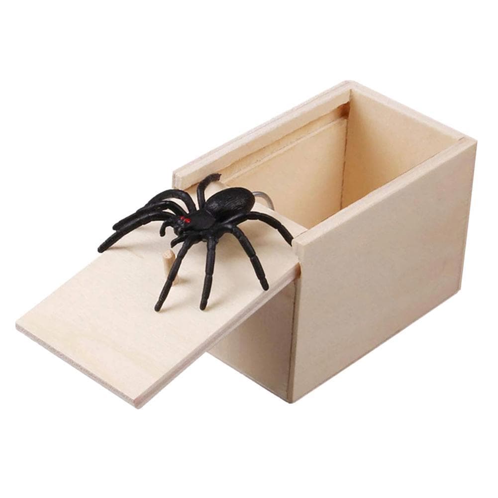 Artificial Spider Prank Scare Box Toy Halloween Harmless Shocking Trick Toy ktclubs.com