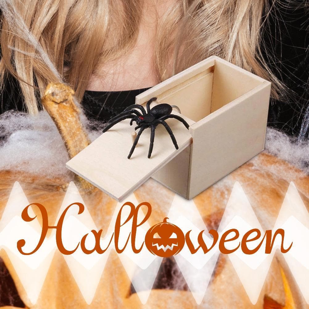 Artificial Spider Prank Scare Box Toy Halloween Harmless Shocking Trick Toy ktclubs.com