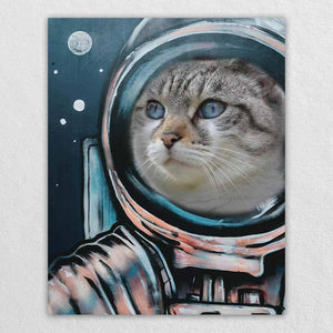 Astronaut Dog Portrait Custom Cute Pet Portrait Canvas ktclubs.com