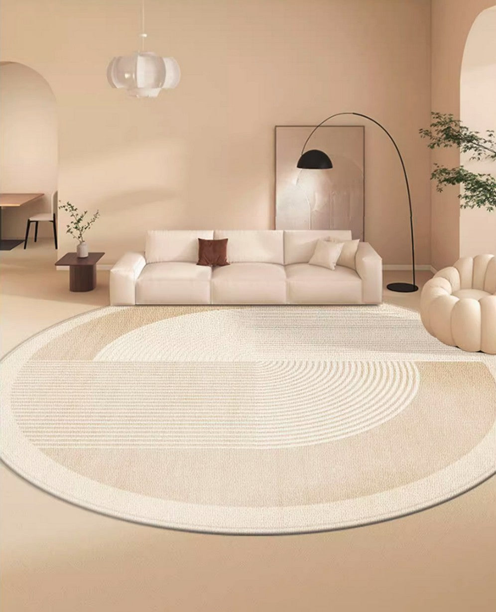 Bedroom Modern Round Rugs, Circular Modern Rugs under Dining Room Table, Contemporary Round Rugs, Geometric Modern Rug Ideas for Living Room