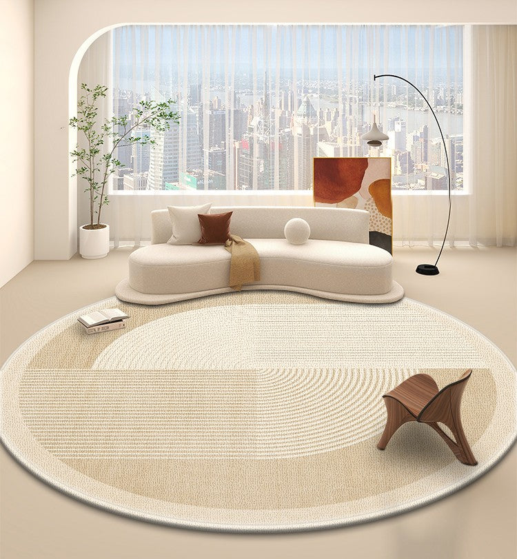 Bedroom Modern Round Rugs, Circular Modern Rugs under Dining Room Table, Contemporary Round Rugs, Geometric Modern Rug Ideas for Living Room