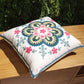 Flower Decorative Pillows for Couch, Sofa Decorative Pillows, Embroider Flower Cotton Pillow Covers, Farmhouse Decorative Throw Pillows