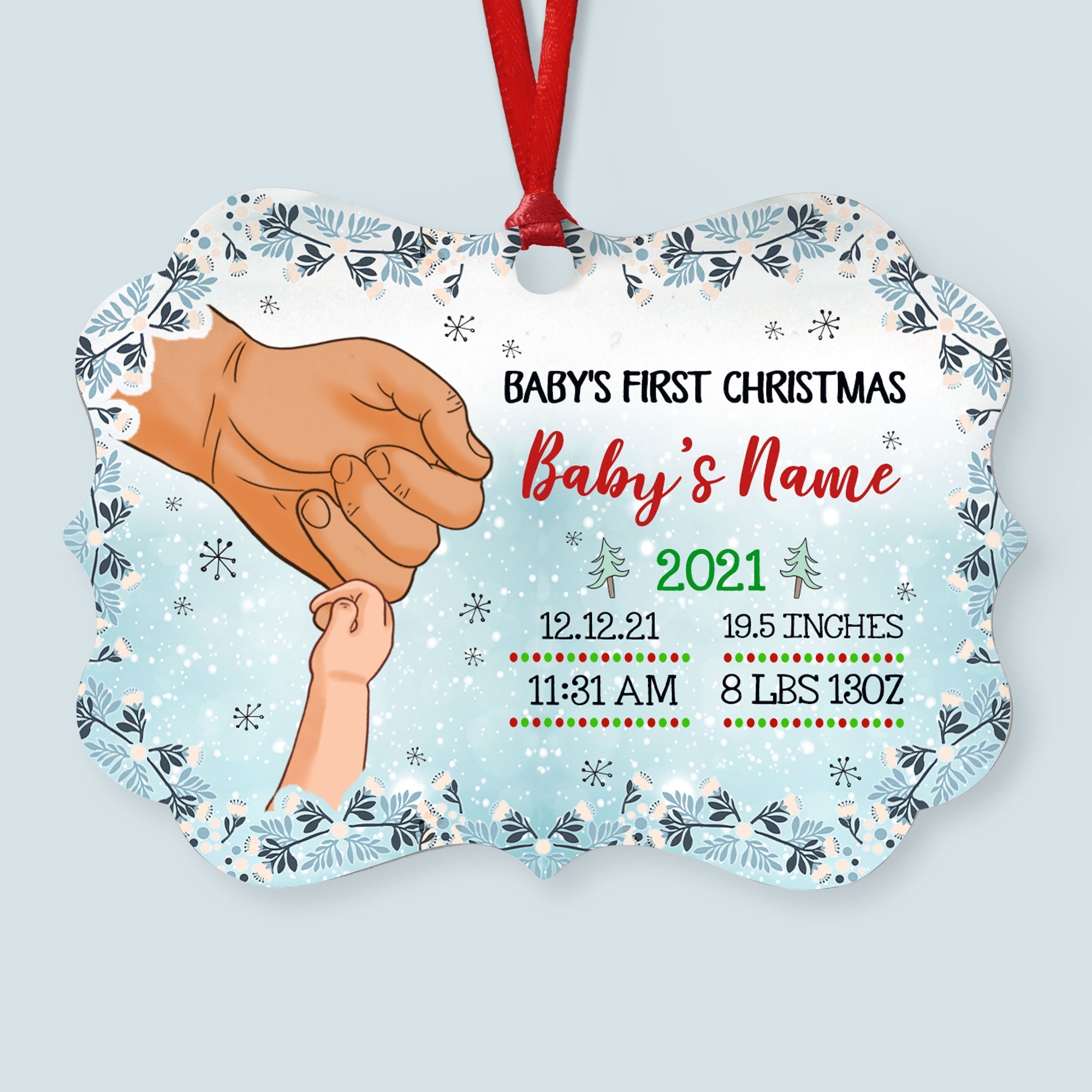 Baby's First Christmas - Personalized Aluminum Ornament - Christmas Gift For Baby