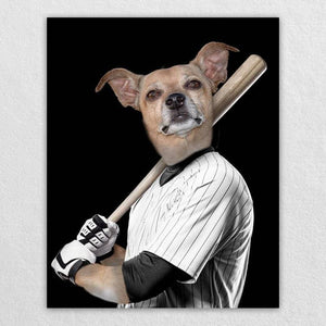 Baseball Player Custom Dog Portraits Pet Portrait ktclubs.com