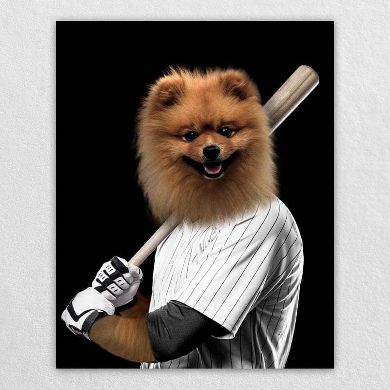 Baseball Player Custom Dog Portraits Pet Portrait ktclubs.com