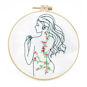 Beautiful Girl - Embroidery ktclubs.com