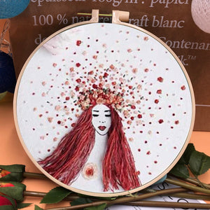 Beautiful girl-Embroidery ktclubs.com