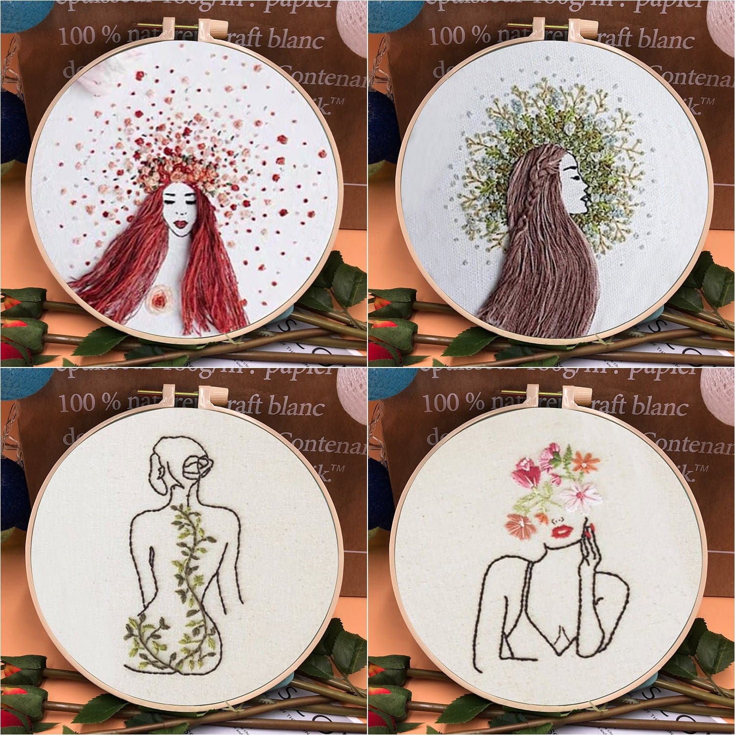 Beautiful girl-Embroidery ktclubs.com