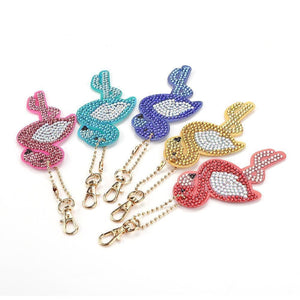 Bird  5pcs Full Drill Special Shaped Diamond  Keychain ktclubs.com