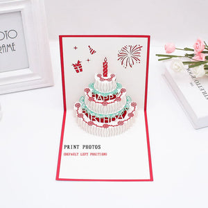 Birthday card can be customized text three-dimensional 3d creative handmade paper carving high-end employee business music card gift ktclubs.com