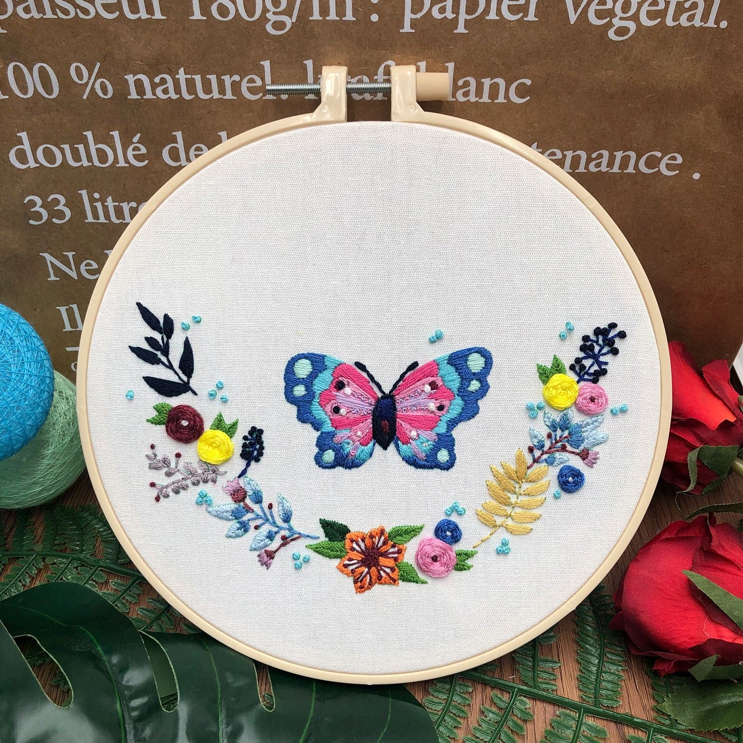 Butterflies and Flowers - Embroidery ktclubs.com