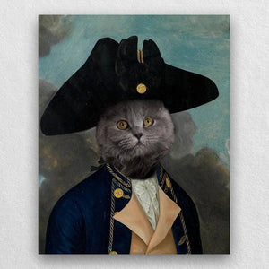 Captain Joseph Funny Pet Portrait Canvas Pets In Art ktclubs.com