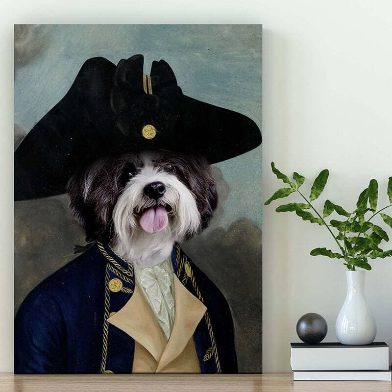 Captain Joseph Funny Pet Portrait Canvas Pets In Art ktclubs.com