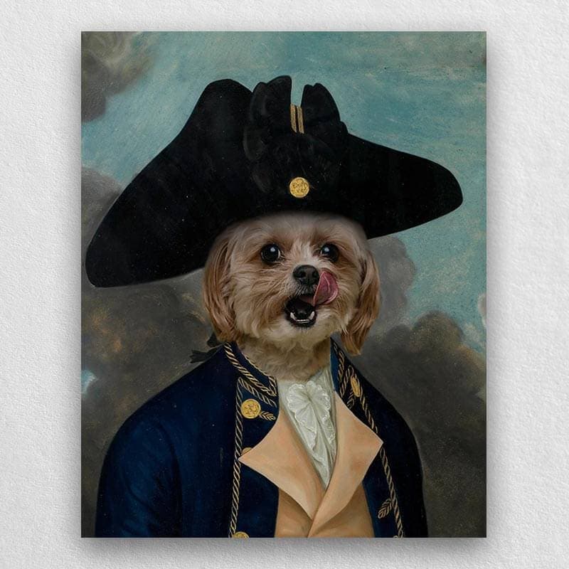 Captain Joseph Funny Pet Portrait Canvas Pets In Art ktclubs.com