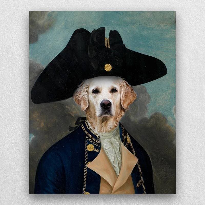 Captain Joseph Funny Pet Portrait Canvas Pets In Art ktclubs.com