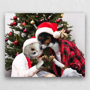 Cat Dog Pet Christmas Portraits Gift ktclubs.com