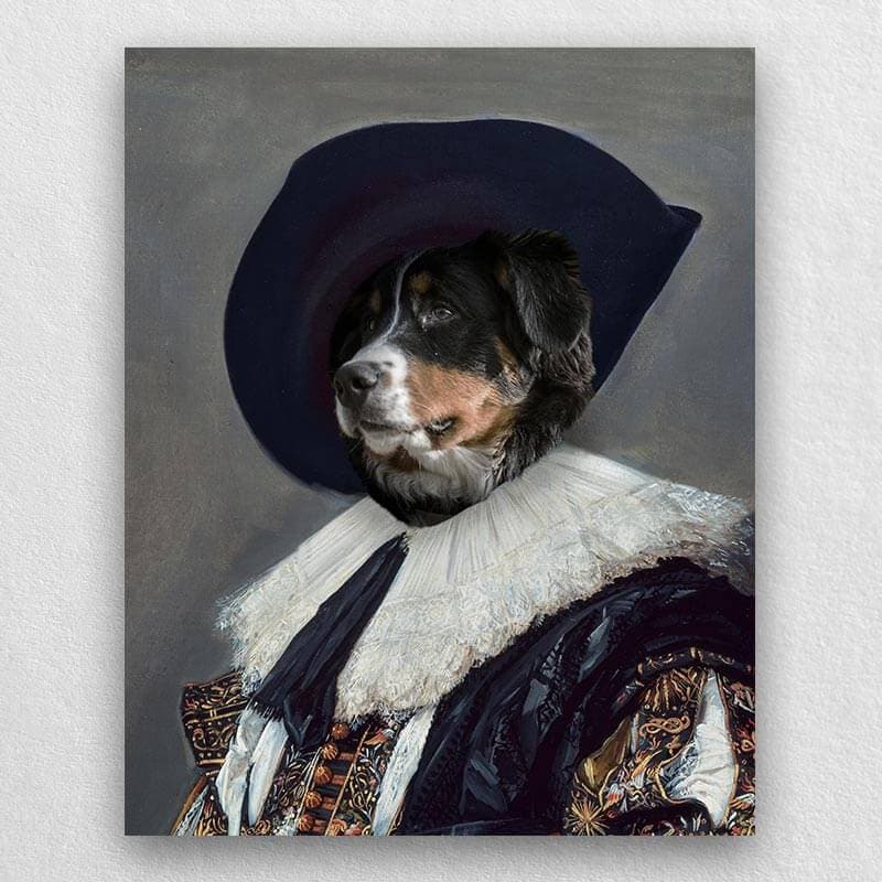 Cavalier Pet Royalty Portrait Baroque Dog Painting ktclubs.com