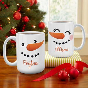 Cheery Couple Snowman Mug Set ktclubs.com