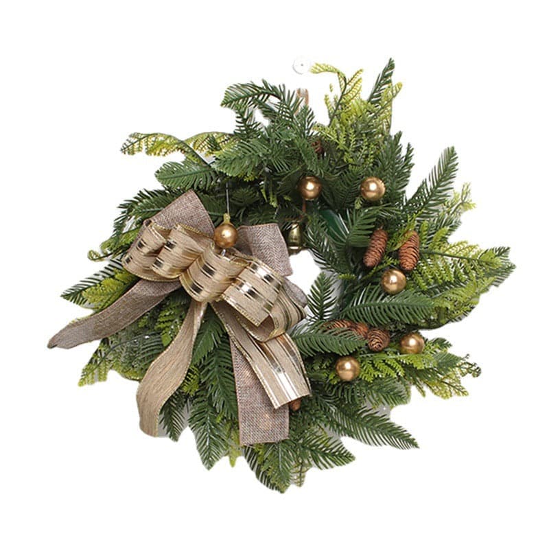 Christmas Bells Christmas Pine Cones Pine Needle Simulation Wreath Bohemian Style Wreath Wreath ktclubs.com