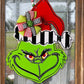 Christmas Decoration Wooden Door Sign Grinch Head Door Hanging Green Monster The Grinch Wreath ktclubs.com