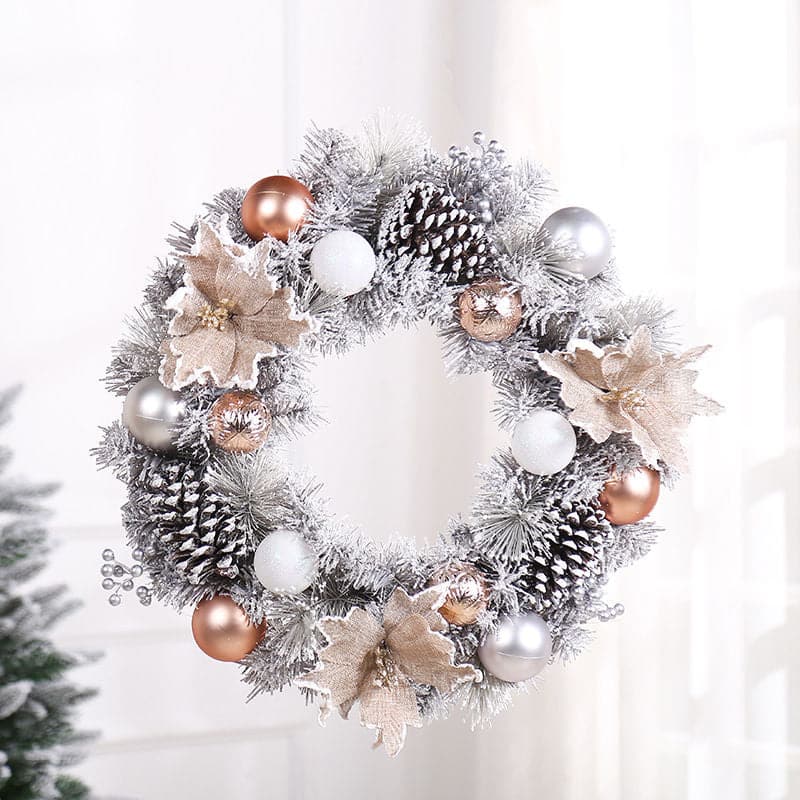 Christmas Wreath Christmas Ornament Christmas Decoration Silver Wind Hanging Christmas Ornament Christmas Set Home Decoration ktclubs.com