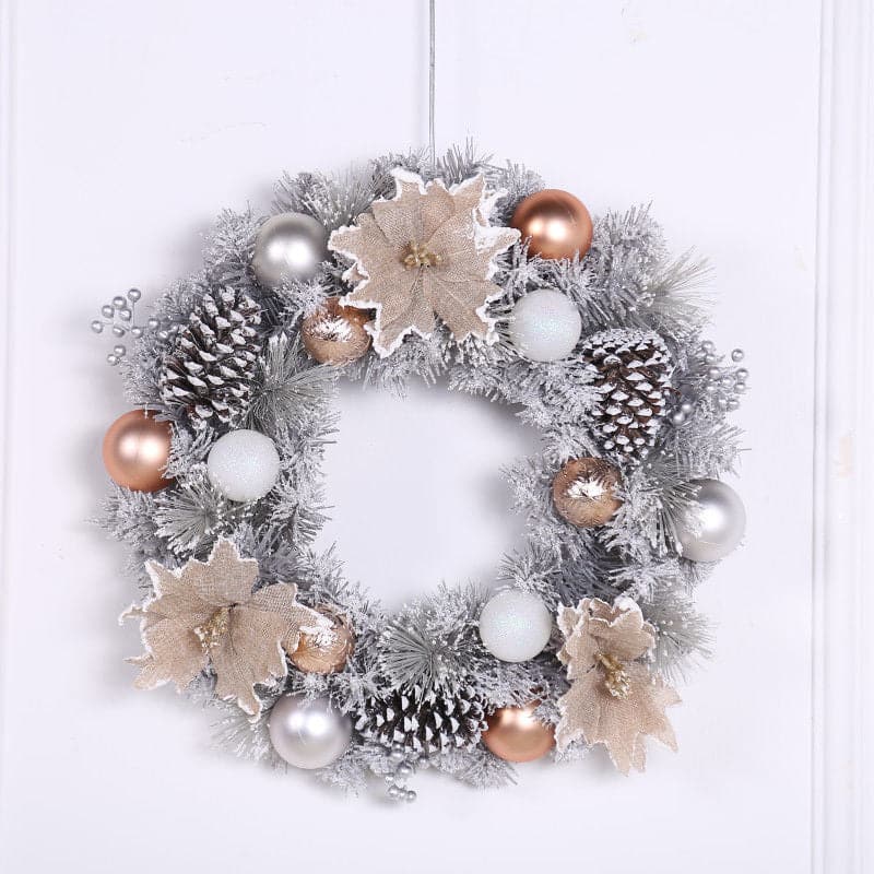 Christmas Wreath Christmas Ornament Christmas Decoration Silver Wind Hanging Christmas Ornament Christmas Set Home Decoration ktclubs.com