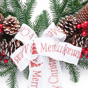 Christmas Wreath,Christmas Tree Decoration 50cm upside down tree PE red fruit wall hanging hotel shopping mall wreath rattan ktclubs.com