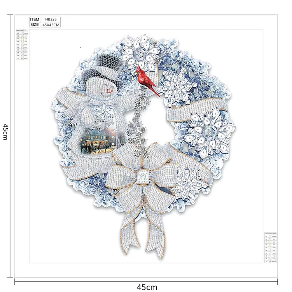 Christmas Wreath-Crystal Rhinestone Diamond Painting(45*45cm) ktclubs.com