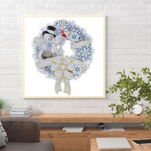 Christmas Wreath-Crystal Rhinestone Diamond Painting(45*45cm) ktclubs.com