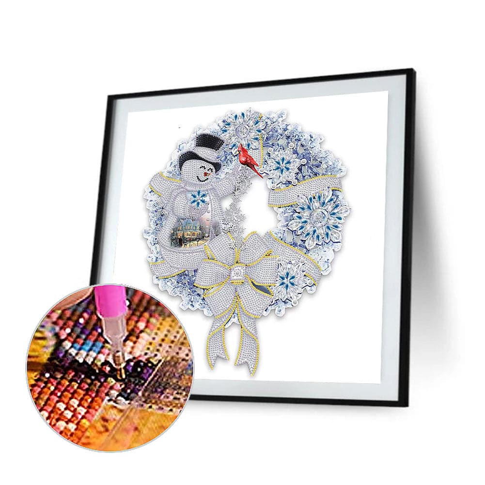 Christmas Wreath-Crystal Rhinestone Diamond Painting(45*45cm) ktclubs.com