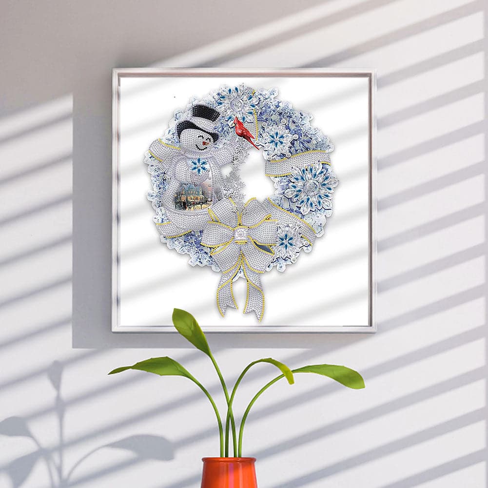 Christmas Wreath-Crystal Rhinestone Diamond Painting(45*45cm) ktclubs.com