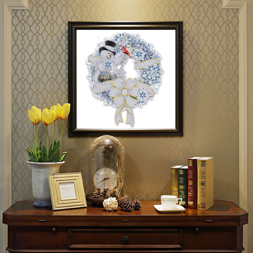 Christmas Wreath-Crystal Rhinestone Diamond Painting(45*45cm) ktclubs.com