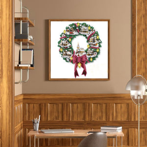 Christmas Wreath-Crystal Rhinestone Diamond Painting ktclubs.com