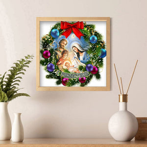 Christmas Wreath-Crystal Rhinestone Diamond Painting ktclubs.com