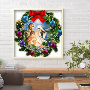 Christmas Wreath-Crystal Rhinestone Diamond Painting ktclubs.com