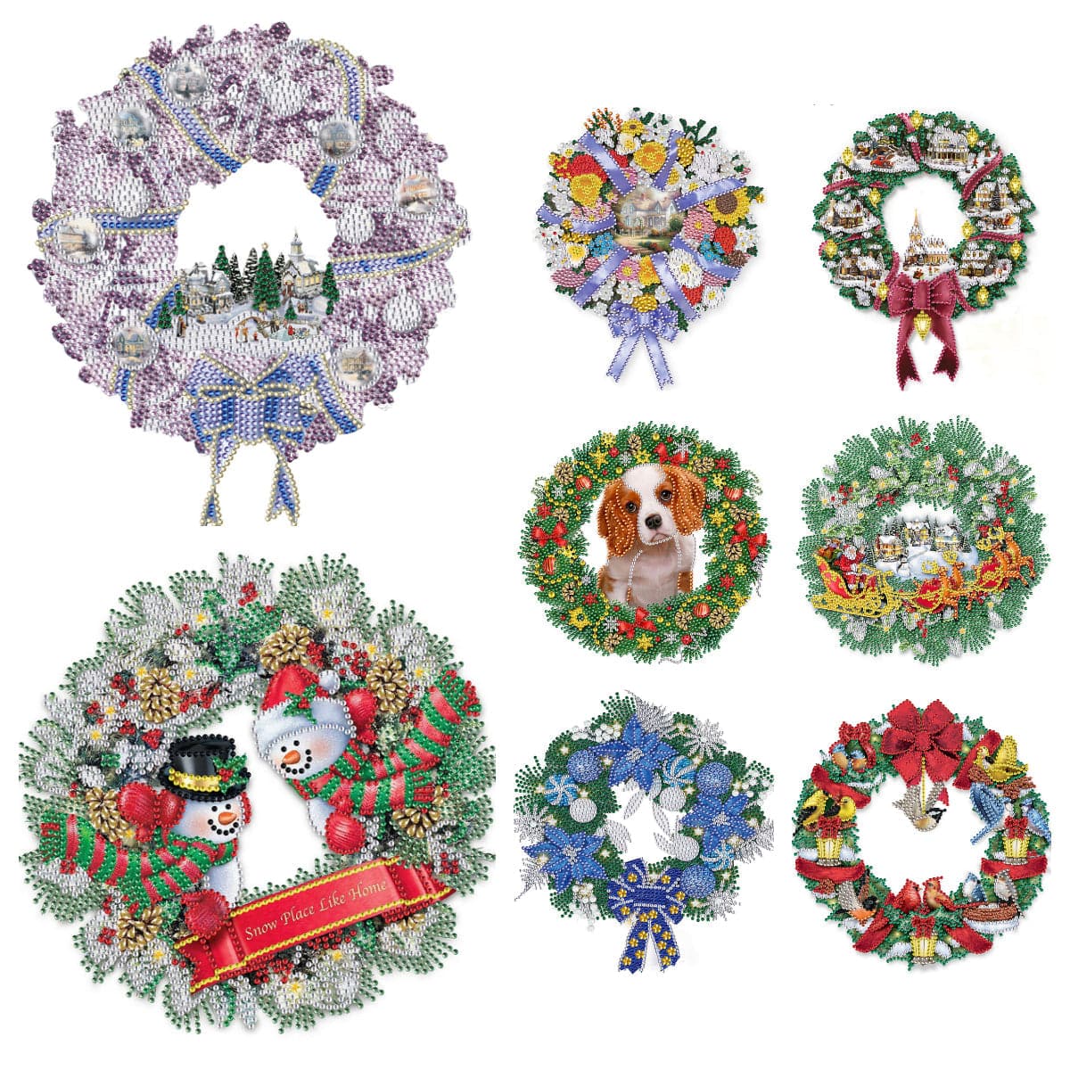 Christmas Wreath-Crystal Rhinestone Diamond Painting ktclubs.com