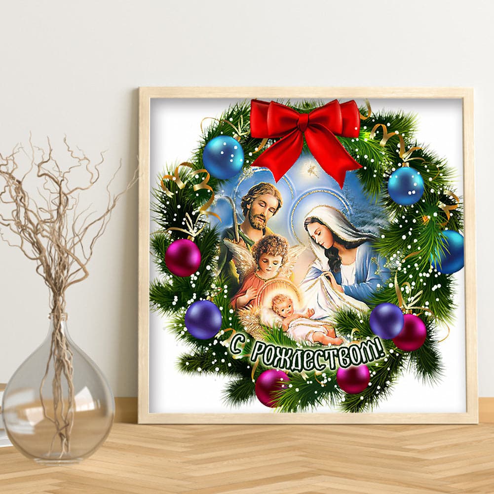 Christmas Wreath-Crystal Rhinestone Diamond Painting ktclubs.com