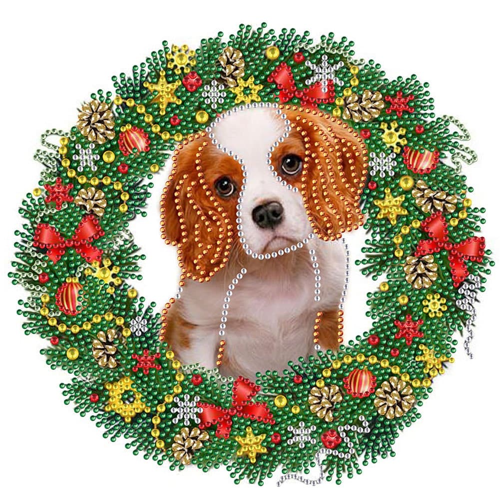 Christmas Wreath-Crystal Rhinestone Diamond Painting ktclubs.com